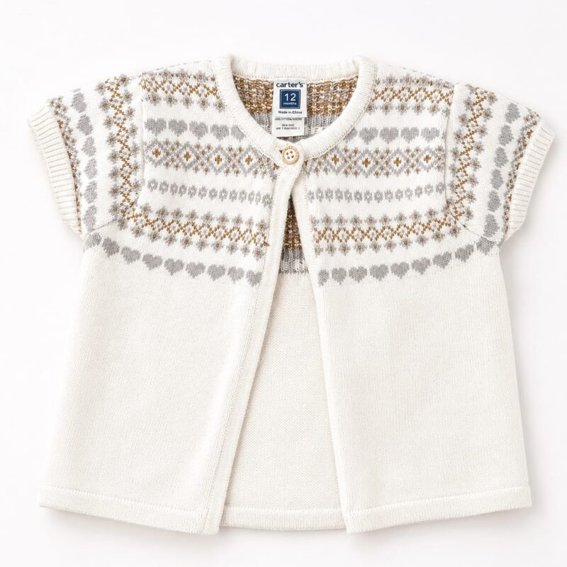 Cárdigan Carter's beige tejido