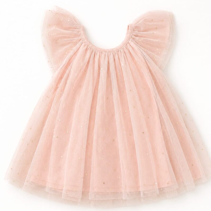 Vestido de tela tul rosa